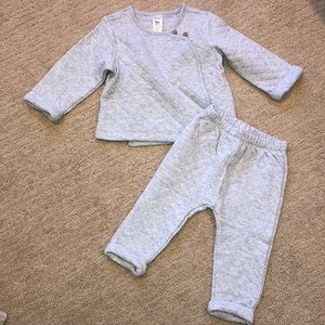 9month quilted sweater and pant set